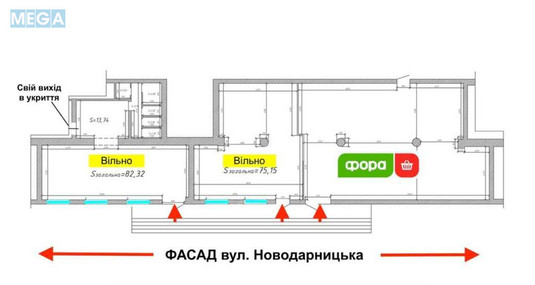 Оренда комерційної нерухомості, 75&nbsp;кв.м, под магазин, <a class="location-link" href="/kiev/" title="Недвижимость Київ">Київ</a>, <a class="location-link" href="/kiev/darnickij/" title="Недвижимость Дарницький район">Дарницький р-н</a>, Новодарницька вул., 27 (изображение 7)