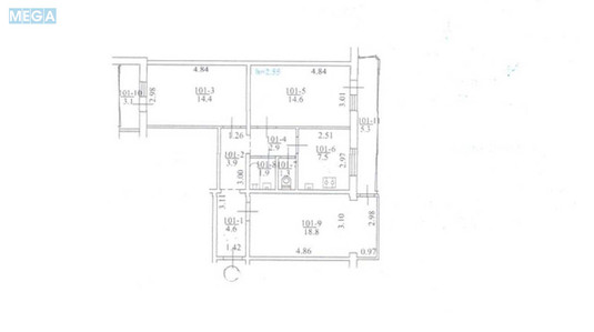 Продаж 3 кімнатної квартири (78/48/7,5), 1 пов. 9 пов. будинку, <a class="location-link" href="/kiev/" title="Недвижимость Київ">Київ</a>, <a class="location-link" href="/kiev/pecherskij/" title="Недвижимость Печерський район">Печерський р-н</a>, Евгения Коновальца ул., 37 (изображение 4)