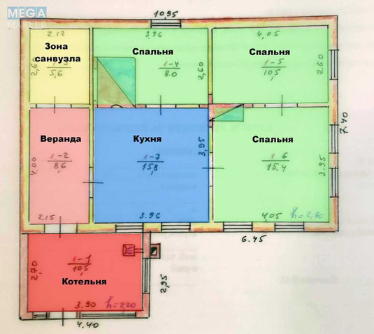 Продаж дома, 1&nbsp; поверх, 74&nbsp;кв.м, 3&nbsp;кімнати, ділянка 15&nbsp;соток, <a class="location-link" href="/ivankov/" title="Недвижимость Іванків">Іванків</a>, толочина, 186 (изображение 7)
