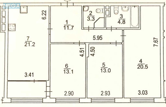 Продаж 3 кімнатної квартири (92,1/46/21,2), 13 пов. 25 пов. будинку, <a class="location-link" href="/kiev/" title="Недвижимость Київ">Київ</a>, <a class="location-link" href="/kiev/dneprovskij/" title="Недвижимость Дніпровський район">Дніпровський р-н</a>, Євгена Сверстюка вул., 6Д (изображение 4)