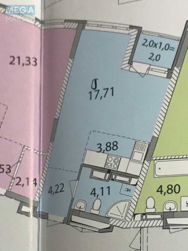 Оренда 1 кімнатної квартири, <a class="location-link" href="/kiev/" title="Недвижимость Київ">Київ</a>, <a class="location-link" href="/kiev/darnickij/" title="Недвижимость Дарницький район">Дарницький р-н</a>, Елены Пчилки ул., 7 (изображение 8)