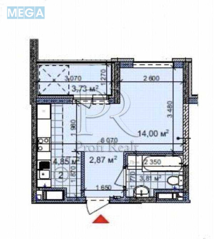 Продаж 1 кімнатної квартири (30/14/5), 10 пов. 24 пов. будинку, <a class="location-link" href="/kiev/" title="Недвижимость Київ">Київ</a>, <a class="location-link" href="/kiev/podolskij/" title="Недвижимость Подільський район">Подільський р-н</a>, Івана Виговського вулиця, 12Ж (изображение 21)