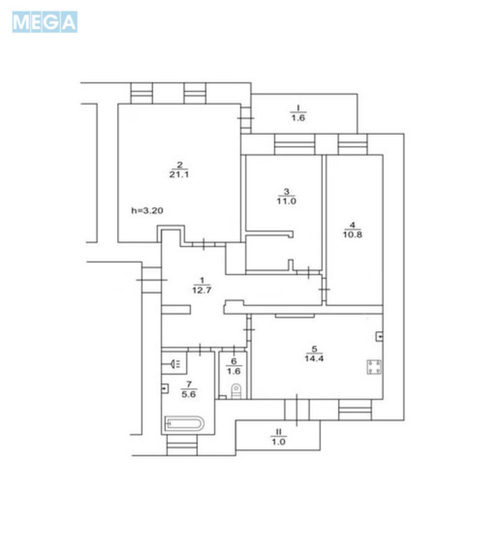 Продаж 3 кімнатної квартири (80/43/15), 4 пов. 5 пов. будинку, <a class="location-link" href="/kiev/" title="Недвижимость Київ">Київ</a>, <a class="location-link" href="/kiev/pecherskij/" title="Недвижимость Печерський район">Печерський р-н</a>, Академика Богомольца ул., 7/14 (изображение 15)
