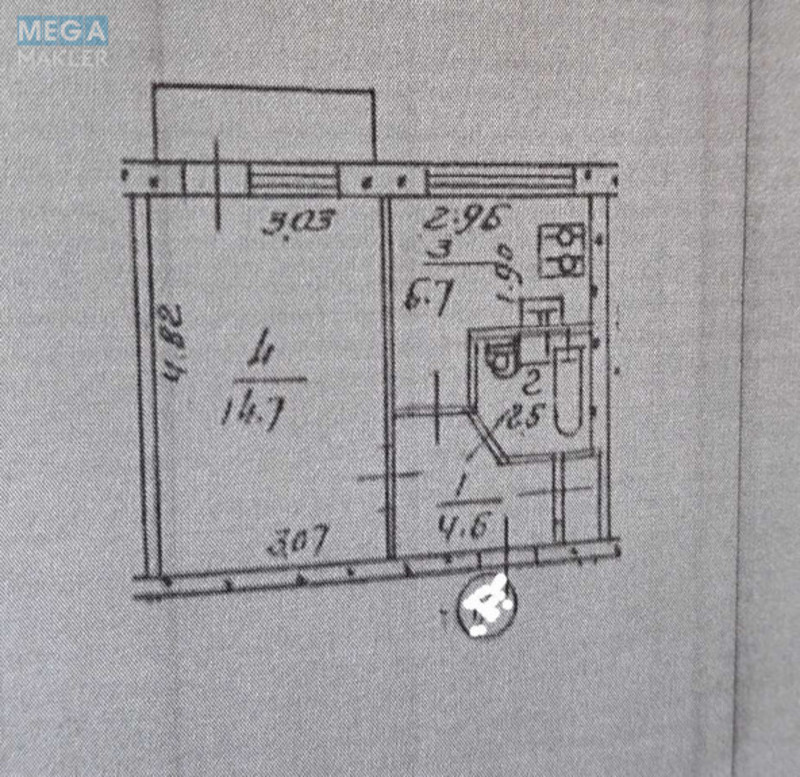 Продаж 1 кімнатної квартири (30/15/7), 4 пов. 5 пов. будинку, <a class="location-link" href="/kiev/" title="Недвижимость Київ">Київ</a>, <a class="location-link" href="/kiev/desnyanskij/" title="Недвижимость Деснянський район">Деснянський р-н</a>, Братиславська вул., 20а (изображение 3)