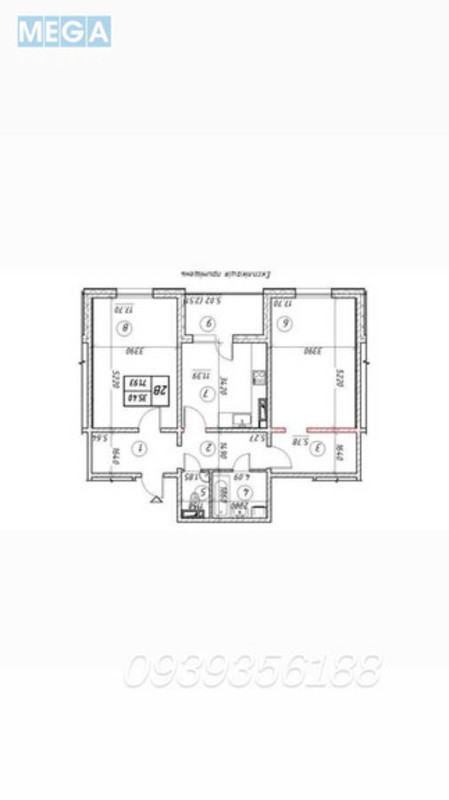 Продаж 2 кімнатної квартири (72/36/12), 23 пов. 25 пов. будинку, <a class="location-link" href="/kiev/" title="Недвижимость Київ">Київ</a>, <a class="location-link" href="/kiev/darnickij/" title="Недвижимость Дарницький район">Дарницький р-н</a>, Миколи Хвильового вул., 3 (изображение 3)