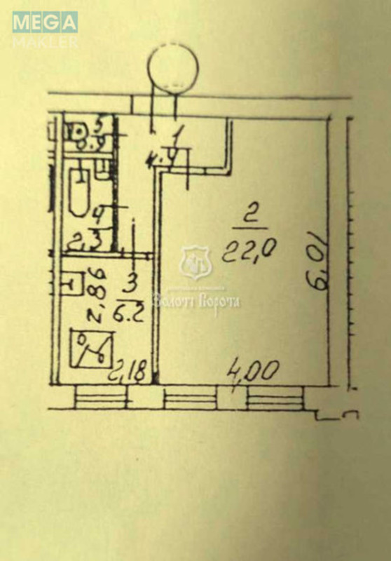 Продаж 1 кімнатної квартири (35,8/22/6,2), 3 пов. 3 пов. будинку, <a class="location-link" href="/kiev/" title="Недвижимость Київ">Київ</a>, <a class="location-link" href="/kiev/pecherskij/" title="Недвижимость Печерський район">Печерський р-н</a>, Тверський тупік, 7 (изображение 18)