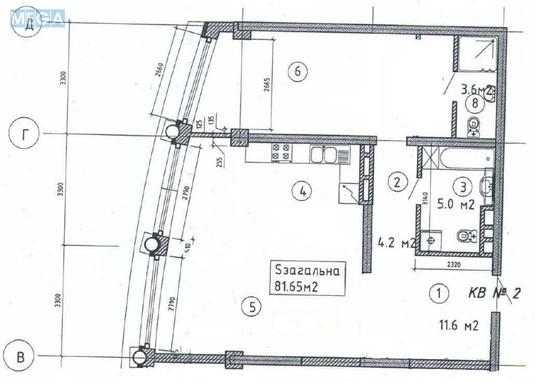 Продаж 2 кімнатної квартири (85/70/15), 23 пов. 24 пов. будинку, <a class="location-link" href="/kiev/" title="Недвижимость Київ">Київ</a>, <a class="location-link" href="/kiev/shevchenkovskij/" title="Недвижимость Шевченківський район">Шевченківський р-н</a>, Парково-Сирецька вул., 4В (изображение 9)