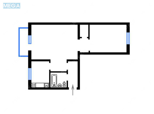 Продаж 2 кімнатної квартири (44/28/6), 3 пов. 9 пов. будинку, <a class="location-link" href="/kiev/" title="Недвижимость Київ">Київ</a>, <a class="location-link" href="/kiev/shevchenkovskij/" title="Недвижимость Шевченківський район">Шевченківський р-н</a>, Дегтяревская ул., 58 (изображение 3)