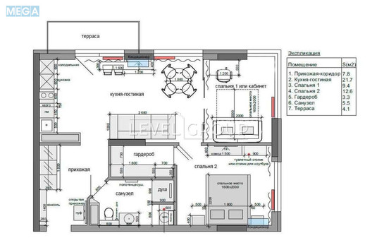 Продаж 2 кімнатної квартири (63/32/13), 18 пов. 24 пов. будинку, <a class="location-link" href="/kiev/" title="Недвижимость Київ">Київ</a>, <a class="location-link" href="/kiev/pecherskij/" title="Недвижимость Печерський район">Печерський р-н</a>, Предславинська вул., 55а (изображение 8)