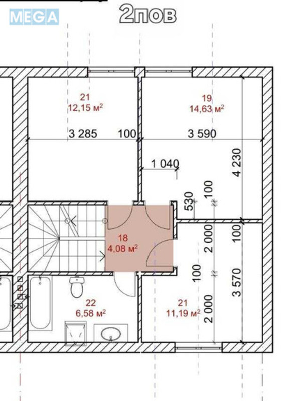 Продаж дома, 2&nbsp;поверху, 110&nbsp;кв.м, 4&nbsp;кімнати, ділянка 1,93&nbsp;сотка, <a class="location-link" href="/brovary/" title="Недвижимость Бровари">Бровари</a>, Олега Ольжича, 10 (изображение 17)