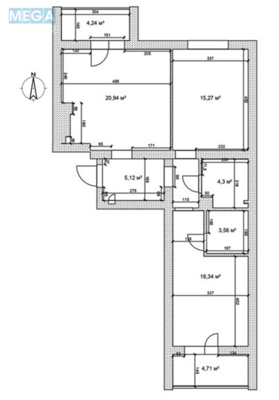 Продаж 2 кімнатної квартири (74,2/36/14), 6 пов. 8 пов. будинку, <a class="location-link" href="/kiev/" title="Недвижимость Київ">Київ</a>, <a class="location-link" href="/kiev/goloseevskij/" title="Недвижимость Голосіївський район">Голосіївський р-н</a>, Академіка Лебедєва вул., 1 (изображение 24)