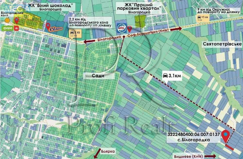 Продажа участка, 50&nbsp;соток, участок под жилую застройку, <a class="location-link" href="/belogorodka-selo-kv/" title="Недвижимость Білогородка">Білогородка</a>, Білогородська вулиця (изображение 4)