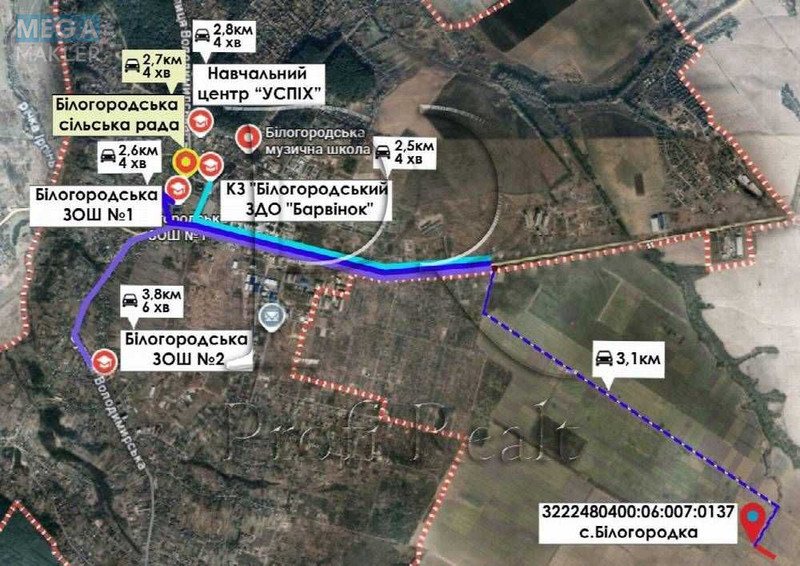 Продажа участка, 50&nbsp;соток, участок под жилую застройку, <a class="location-link" href="/belogorodka-selo-kv/" title="Недвижимость Білогородка">Білогородка</a>, Білогородська вулиця (изображение 9)