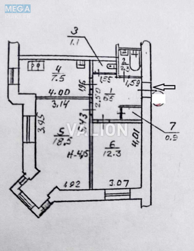 Продаж 2 кімнатної квартири (49/30/7), 4 пов. 5 пов. будинку, <a class="location-link" href="/kiev/" title="Недвижимость Київ">Київ</a>, <a class="location-link" href="/kiev/goloseevskij/" title="Недвижимость Голосіївський район">Голосіївський р-н</a>, Саксаганського вул., 33/35 (изображение 4)
