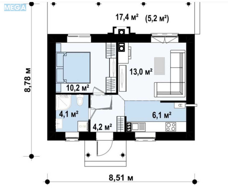 Продаж дома, 2&nbsp;поверху, 62&nbsp;кв.м, 2&nbsp;кімнати, ділянка 6&nbsp;соток, <a class="location-link" href="/neteshin/" title="Недвижимость Нетішин">Нетішин</a>, Енергетиків, 1 (изображение 12)