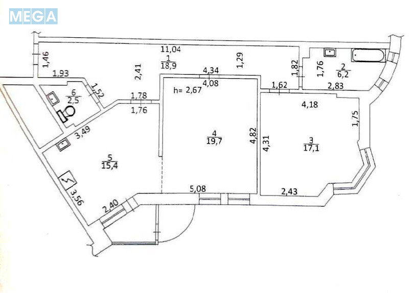 Продаж 2 кімнатної квартири (82,7/36/15,4), 14 пов. 24 пов. будинку, <a class="location-link" href="/kiev/" title="Недвижимость Київ">Київ</a>, <a class="location-link" href="/kiev/svyatoshinskij/" title="Недвижимость Святошинський район">Святошинський р-н</a>, Сімї Стешенків вул., 7 (изображение 24)