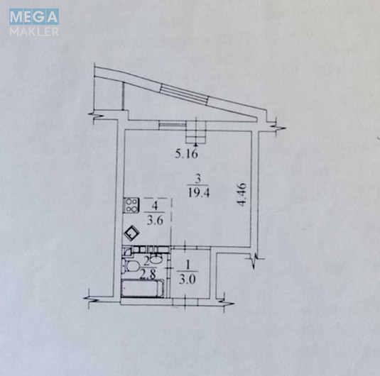 Продаж 1 кімнатної квартири (30/19/4), 27 пов. 27 пов. будинку, <a class="location-link" href="/kiev/" title="Недвижимость Київ">Київ</a>, <a class="location-link" href="/kiev/svyatoshinskij/" title="Недвижимость Святошинський район">Святошинський р-н</a>, Олевська вул., 5 (изображение 15)