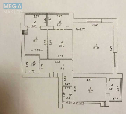 Продаж 3 кімнатної квартири (92/?/20), 7 пов. 12 пов. будинку, <a class="location-link" href="/sofievskaya-borshagovka/" title="Недвижимость Софіївська Борщагівка">Софіївська Борщагівка</a>, Акадеиіка Шалімова, 65 (изображение 17)