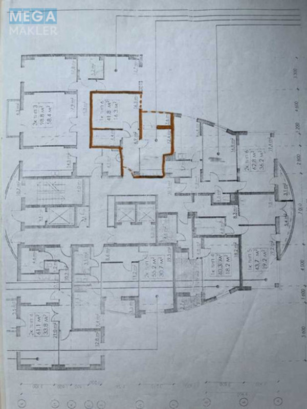 Продаж 1 кімнатної квартири (42,4/16,2/13), 16 пов. 27 пов. будинку, <a class="location-link" href="/kiev/" title="Недвижимость Київ">Київ</a>, <a class="location-link" href="/kiev/dneprovskij/" title="Недвижимость Дніпровський район">Дніпровський р-н</a>, Юрія Шумського вул., 5 (изображение 23)