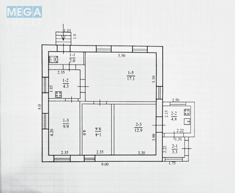 Продаж дома, 1&nbsp; поверх, 64&nbsp;кв.м, 4&nbsp;кімнати, потребує капітального ремонту, ділянка 4&nbsp;сотки, <a class="location-link" href="/dnepropetrovsk/" title="Недвижимость Дніпра">Дніпро</a>, <a class="location-link" href="/dnepropetrovsk/babushkinskij/" title="Недвижимость Бабушкінський район">Бабушкінський р-н</a>, Леонтовича (изображение 3)