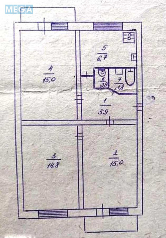 Продаж 3 кімнатної квартири (60/44/6), 5 пов. 5 пов. будинку, <a class="location-link" href="/kiev/" title="Недвижимость Київ">Київ</a>, <a class="location-link" href="/kiev/svyatoshinskij/" title="Недвижимость Святошинський район">Святошинський р-н</a>, Ромена Роллана бульв., 4Г (изображение 24)