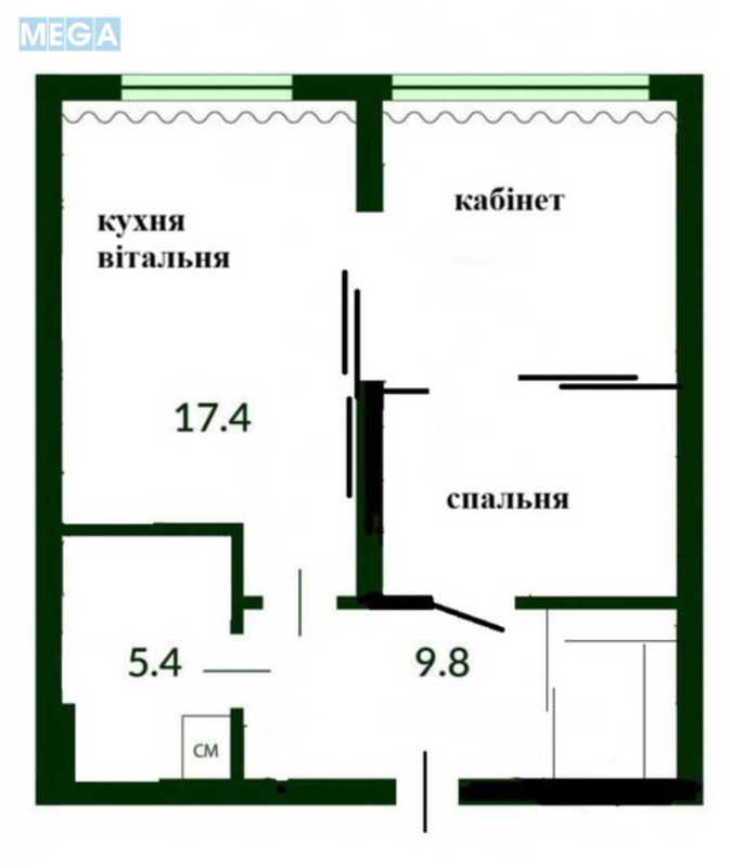 Продаж 1 кімнатної квартири (52/17/17), 13 пов. 23 пов. будинку, <a class="location-link" href="/kiev/" title="Недвижимость Київ">Київ</a>, <a class="location-link" href="/kiev/goloseevskij/" title="Недвижимость Голосіївський район">Голосіївський р-н</a>, Михайла Максимовича вул., 32А (изображение 20)