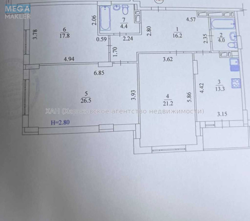Новобудова, 10 поверхів, <a class="location-link" href="/kharkov/" title="Недвижимость Харків">Харків</a>, <a class="location-link" href="/kharkov/frunzenskij/" title="Недвижимость Немишлянський (Фрунзенський) район">Немишлянський (Фрунзенський) р-н</a>, Героев Харькова просп. (изображение 9)