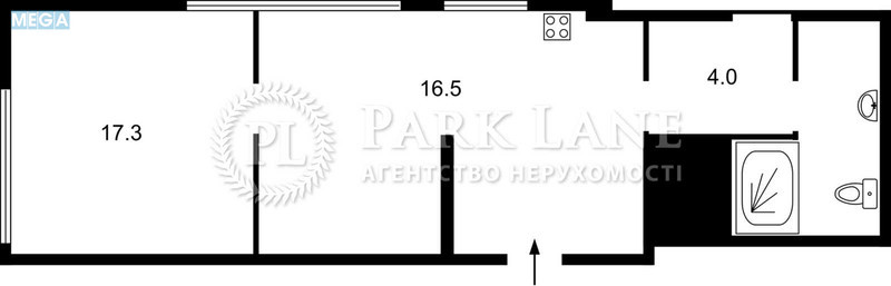 Продаж 1 кімнатної квартири (42,8/17,3/16,5), 5 пов. 6 пов. будинку, <a class="location-link" href="/gatnoe/" title="Недвижимость Гатне">Гатне</a>, Інститутська, 73 (изображение 2)