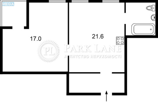 Продаж 1 кімнатної квартири (45,8/17/21,6), 5 пов. 6 пов. будинку, <a class="location-link" href="/gatnoe/" title="Недвижимость Гатне">Гатне</a>, Інститутська, 73 (изображение 2)