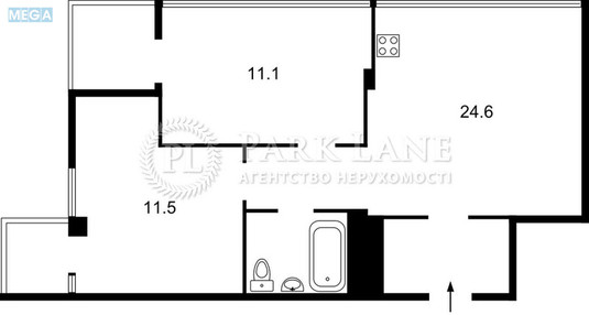 Продаж 2 кімнатної квартири (55,5/22,6/24,6), 5 пов. 6 пов. будинку, <a class="location-link" href="/gatnoe/" title="Недвижимость Гатне">Гатне</a>, Інститутська, 73 (изображение 2)