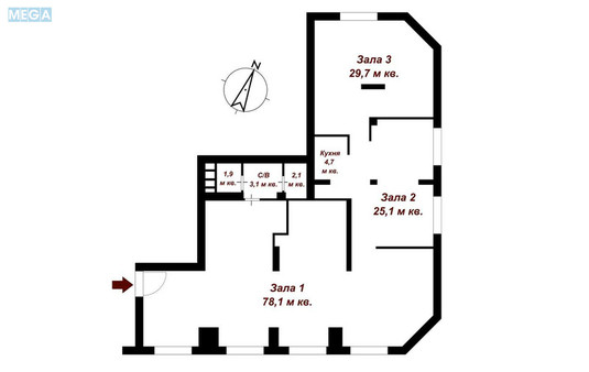 Продаж комерційної нерухомості, 145&nbsp;кв.м, под офис, <a class="location-link" href="/kiev/" title="Недвижимость Київ">Київ</a>, <a class="location-link" href="/kiev/goloseevskij/" title="Недвижимость Голосеевский район">Голосеевский р-н</a>, Радистів вул., 14 (изображение 11)
