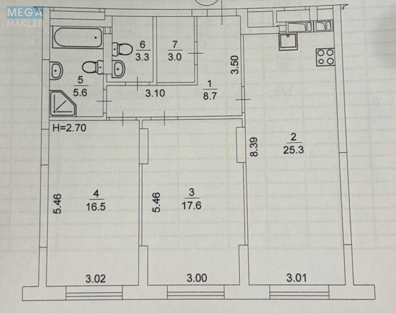 Новобудова, 26 поверхів, <a class="location-link" href="/kiev/" title="Недвижимость Київ">Київ</a>, <a class="location-link" href="/kiev/dneprovskij/" title="Недвижимость Дніпровський район">Дніпровський р-н</a>, Князя Романа Мстиславича вул., 22А (изображение 16)