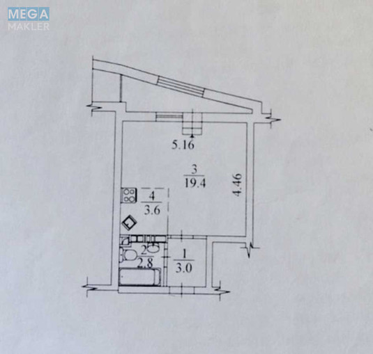 Продаж 1 кімнатної квартири (30/19,4/5), 26 пов. 26 пов. будинку, <a class="location-link" href="/kiev/" title="Недвижимость Київ">Київ</a>, <a class="location-link" href="/kiev/svyatoshinskij/" title="Недвижимость Святошинський район">Святошинський р-н</a>, Олевська вул., 5 (изображение 13)
