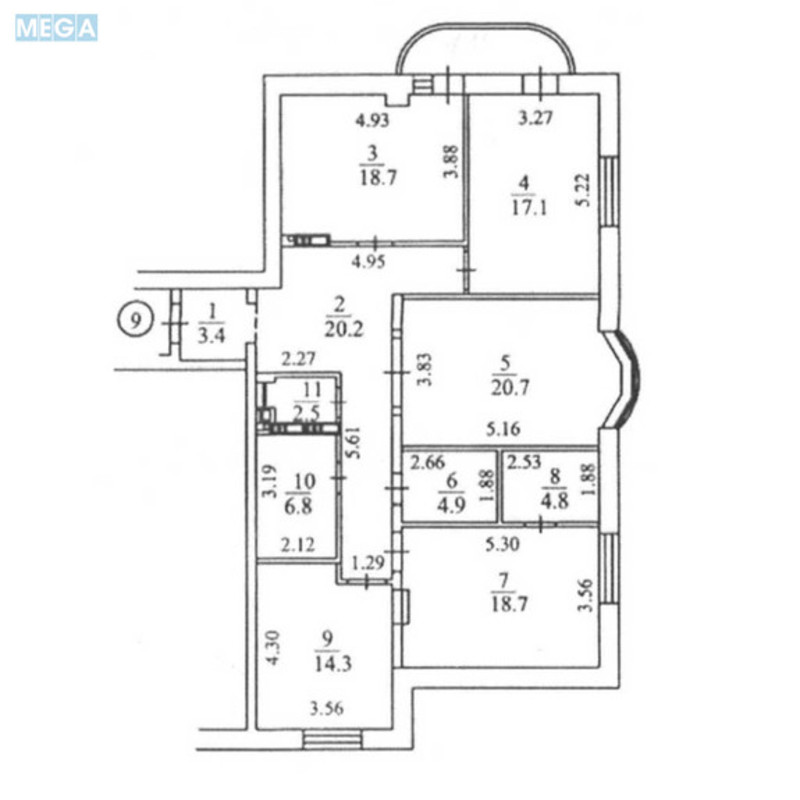 Продаж 3 кімнатної квартири (133/70/18), 4 пов. 25 пов. будинку, <a class="location-link" href="/kiev/" title="Недвижимость Київ">Київ</a>, <a class="location-link" href="/kiev/pecherskij/" title="Недвижимость Печерський район">Печерський р-н</a>, Лабораторний пров., 6 (изображение 2)
