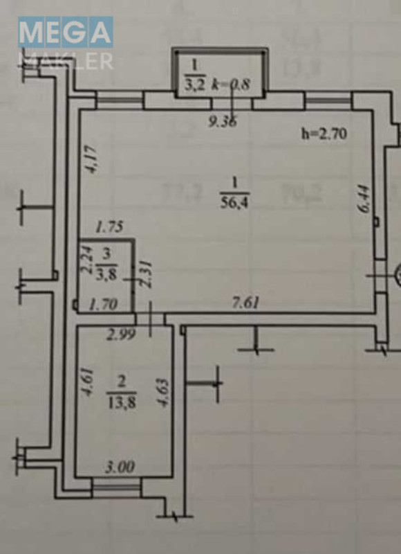 Новобудова, 9 поверхів, <a class="location-link" href="/dnepropetrovsk/" title="Недвижимость Дніпра">Дніпро</a>, Мандрыковская, 234 (изображение 10)