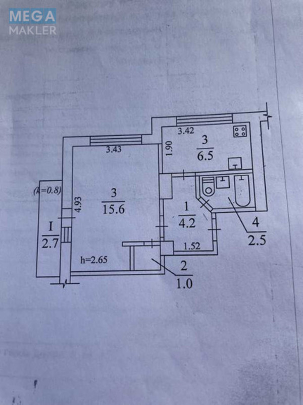 Продаж 1 кімнатної квартири (33/17,6/7), 6 пов. 9 пов. будинку, <a class="location-link" href="/kiev/" title="Недвижимость Київ">Київ</a>, <a class="location-link" href="/kiev/obolonskij/" title="Недвижимость Оболонський район">Оболонський р-н</a>, Героїв Дніпра вул., 64 (изображение 10)