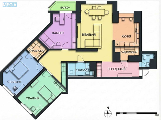 Оренда 4 кімнатні квартири, <a class="location-link" href="/kiev/" title="Недвижимость Київ">Київ</a>, <a class="location-link" href="/kiev/darnickij/" title="Недвижимость Дарницький район">Дарницький р-н</a>, Княжий Затон вул., 21 (изображение 25)