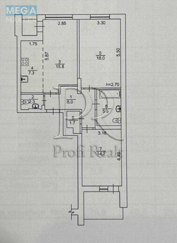 Продаж 2 кімнатної квартири (77/48/23), 5 пов. 5 пов. будинку, <a class="location-link" href="/kiev/" title="Недвижимость Київ">Київ</a>, <a class="location-link" href="/kiev/obolonskij/" title="Недвижимость Оболонський район">Оболонський р-н</a>, Квітки Цісик вулиця, 32 (изображение 16)
