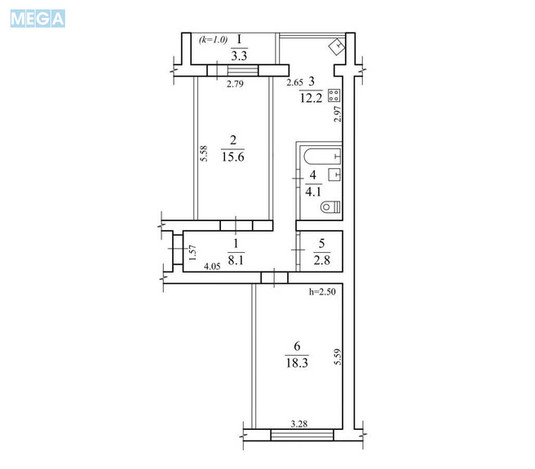 Продаж 2 кімнатної квартири (64,4/33/12,2), 7 пов. 10 пов. будинку, <a class="location-link" href="/kiev/" title="Недвижимость Київ">Київ</a>, <a class="location-link" href="/kiev/pecherskij/" title="Недвижимость Печерський район">Печерський р-н</a>, Дружбы Народов бульв., 10а (изображение 13)