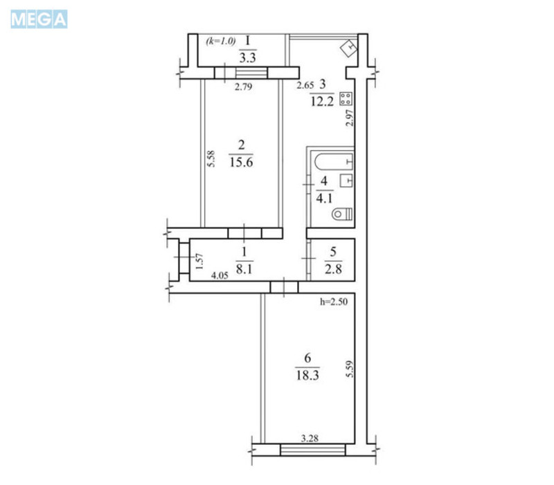 Продаж 2 кімнатної квартири (64,4/33/12,2), 7 пов. 10 пов. будинку, <a class="location-link" href="/kiev/" title="Недвижимость Київ">Київ</a>, <a class="location-link" href="/kiev/pecherskij/" title="Недвижимость Печерський район">Печерський р-н</a>, Дружбы Народов бульв., 10а (изображение 13)