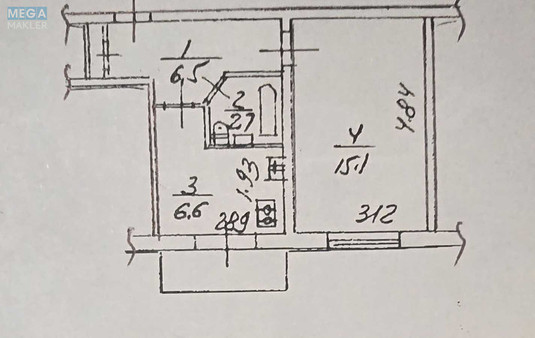Продаж 1 кімнатної квартири (31/15/6), 5 пов. 9 пов. будинку, <a class="location-link" href="/kiev/" title="Недвижимость Київ">Київ</a>, <a class="location-link" href="/kiev/desnyanskij/" title="Недвижимость Деснянський район">Деснянський р-н</a>, Шолом-Алейхема ул., 15 (изображение 10)
