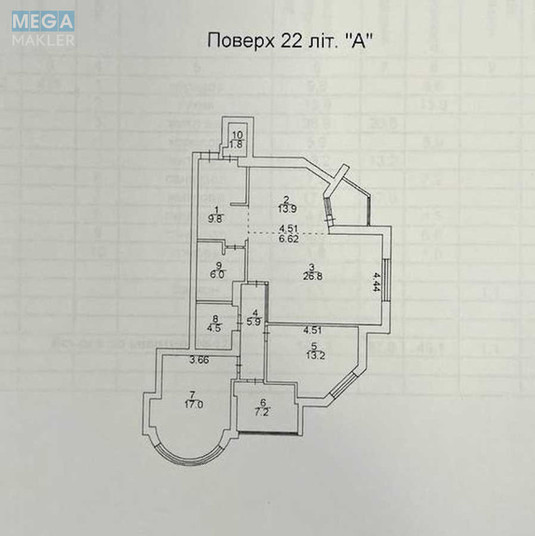 Продаж 3 кімнатної квартири (110/55/15), 22 пов. 26 пов. будинку, <a class="location-link" href="/kiev/" title="Недвижимость Київ">Київ</a>, <a class="location-link" href="/kiev/shevchenkovskij/" title="Недвижимость Шевченківський район">Шевченківський р-н</a>, Рижская ул., 73-г (изображение 18)