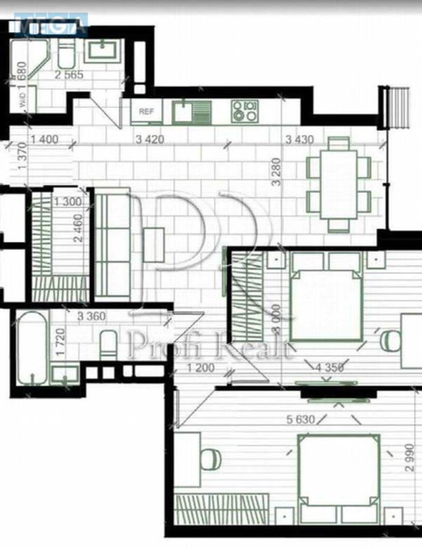 Продаж 2 кімнатної квартири (69/32/22), 19 пов. 25 пов. будинку, <a class="location-link" href="/kiev/" title="Недвижимость Київ">Київ</a>, <a class="location-link" href="/kiev/shevchenkovskij/" title="Недвижимость Шевченківський район">Шевченківський р-н</a>, Дегтярівська вулиця, 17 (изображение 10)