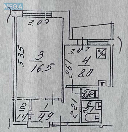 Продаж 1 кімнатної квартири (34,7/16,5/8), 5 пов. 16 пов. будинку, <a class="location-link" href="/kiev/" title="Недвижимость Київ">Київ</a>, <a class="location-link" href="/kiev/podolskij/" title="Недвижимость Подільський район">Подільський р-н</a>, Георгія Гонгадзе просп., 20ж (изображение 25)