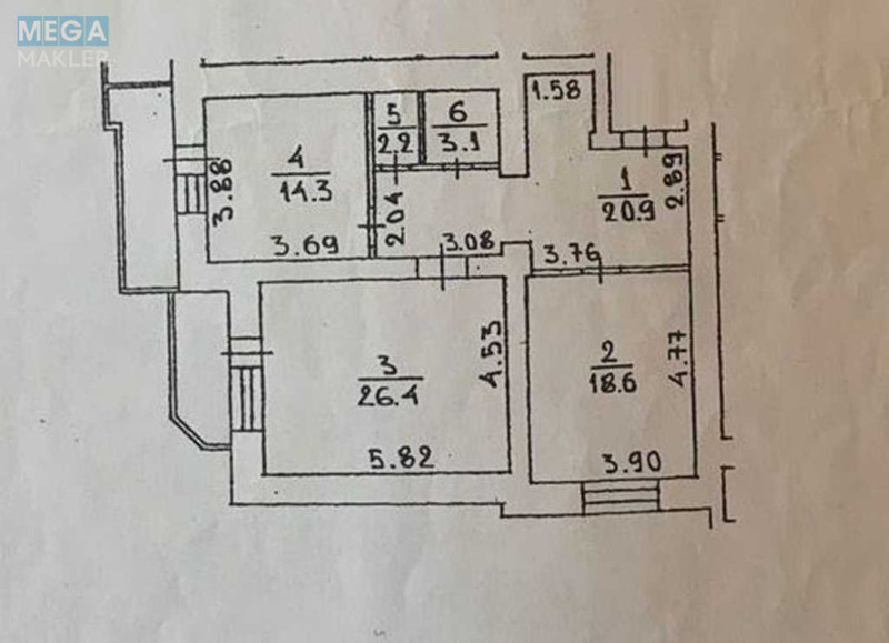 Продаж 2 кімнатної квартири (90/45/14), 3 пов. 18 пов. будинку, <a class="location-link" href="/kiev/" title="Недвижимость Київ">Київ</a>, <a class="location-link" href="/kiev/solomenskij/" title="Недвижимость Солом'янський район">Солом'янський р-н</a>, Миколи Голего вул., 5 (изображение 12)