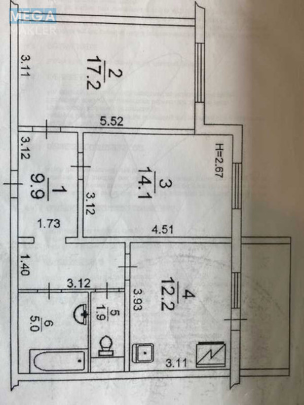 Продаж 2 кімнатної квартири (66/31/12), 16 пов. 16 пов. будинку, <a class="location-link" href="/kiev/" title="Недвижимость Київ">Київ</a>, <a class="location-link" href="/kiev/goloseevskij/" title="Недвижимость Голосіївський район">Голосіївський р-н</a>, Михайла Максимовича вул., 9в (изображение 3)
