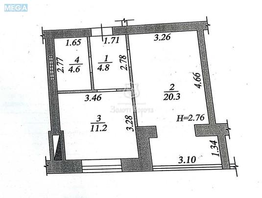 Продаж 1 кімнатної квартири (40/20/11), 3 пов. 10 пов. будинку, <a class="location-link" href="/kryukovshina/" title="Недвижимость Крюківщина">Крюківщина</a>, Вишнева вул., 27 (изображение 14)