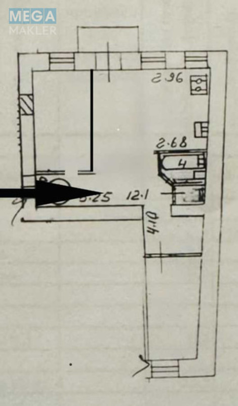 Продаж 2 кімнатної квартири (53/25/20), 2 пов. 4 пов. будинку, <a class="location-link" href="/kiev/" title="Недвижимость Київ">Київ</a>, <a class="location-link" href="/kiev/shevchenkovskij/" title="Недвижимость Шевченківський район">Шевченківський р-н</a>, Бульварно-Кудрявська вул., 8-а (изображение 9)