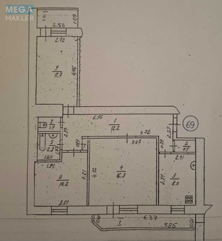 Продаж 3 кімнатної квартири (67/43/8), 9 пов. 9 пов. будинку, <a class="location-link" href="/chernigov/" title="Недвижимость Чернігів">Чернігів</a>, <a class="location-link" href="/chernigov/desnyanskij/" title="Недвижимость Деснянський район">Деснянський р-н</a>, Героїв Чорнобиля, 10 (изображение 10)