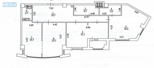Оренда 3 кімнатної квартири, <a class="location-link" href="/kiev/" title="Недвижимость Київ">Київ</a>, <a class="location-link" href="/kiev/pecherskij/" title="Недвижимость Печерський район">Печерський р-н</a>, Иоанна Павла ІІ ул. (изображение 11)